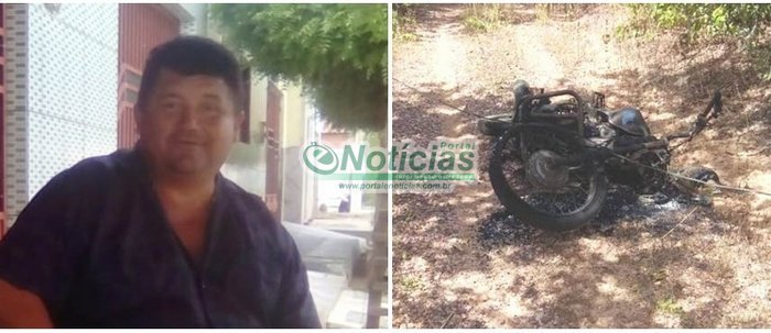 SÃO JULIÃO - Moto incendeia após tocar em fio de alta tensão. Veja fotos!