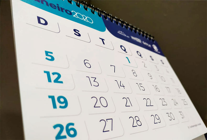 Calendário Janerio 2020
