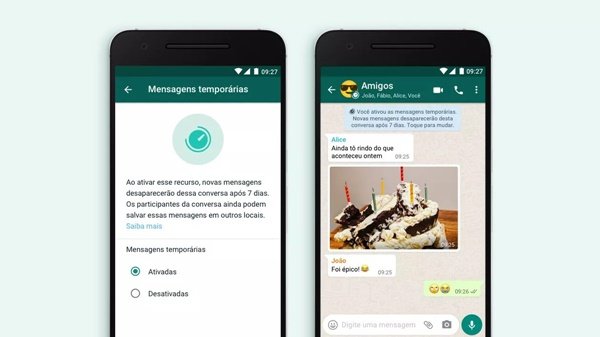 WhatsApp ganha mensagens temporárias por padrão