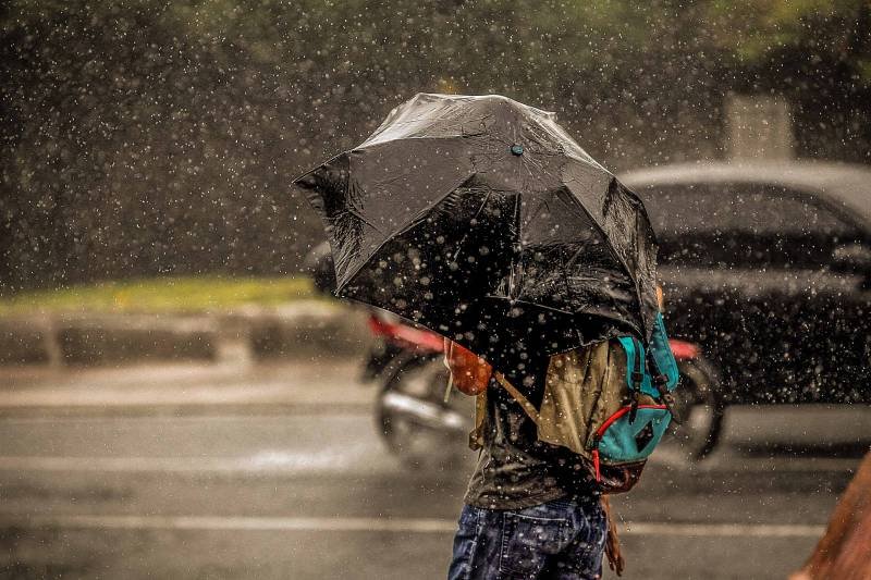Chuva volumosa e ventos fortes