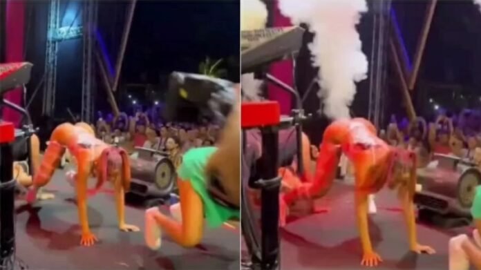 Show de Anitta viraliza com ‘falso punzão’ na cara da plateia