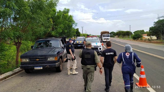 Suspeitos de roubar animais são perseguidos pela Polícia Militar e PRF na BR-343, no Piauí