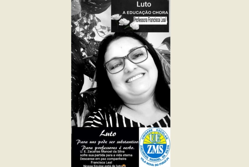 Vila Nova do Piauí de luto Professora morre aos 48 anos e comove toda a região