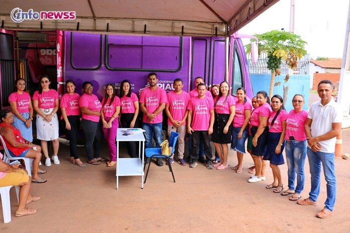 Unidade móvel oferta mamografias gratuitas para mulheres em Vera Mendes - PI - IMG_0296