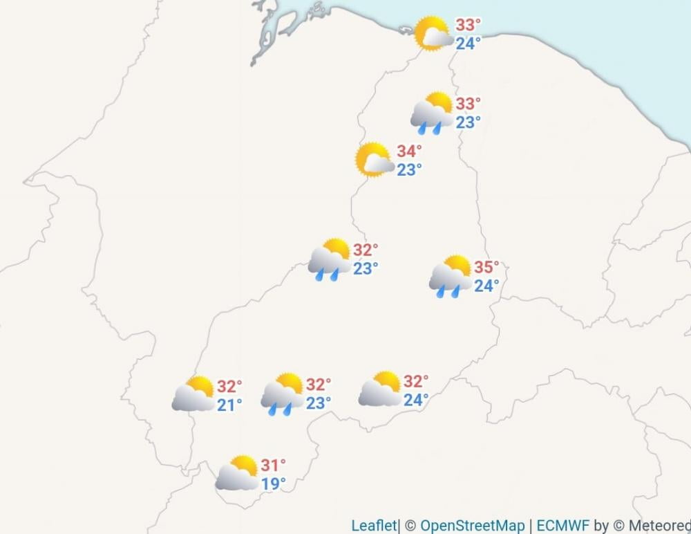 Confira a previsão do tempo para o Piauí
