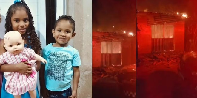 Duas crianças morrem trancadas em incêndio na casa onde moravam no Piauí