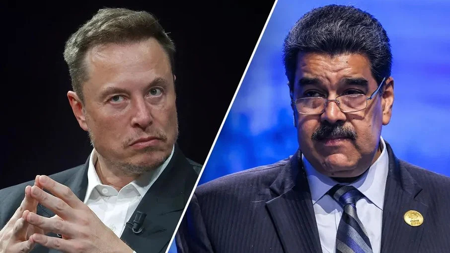 Elon Musk (à esquerda) e Nicolás Maduro (à direita) Elon Musk (à esquerda) e Nicolás Maduro (à direita) | Foto reprodução