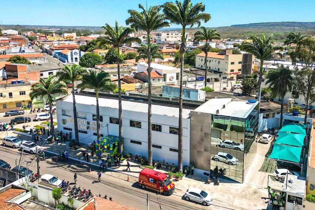 Imagem da Prefeitura de Araripina - PE Imagem aérea da Prefeitura de Araripina–PE — Foto: Divulgação