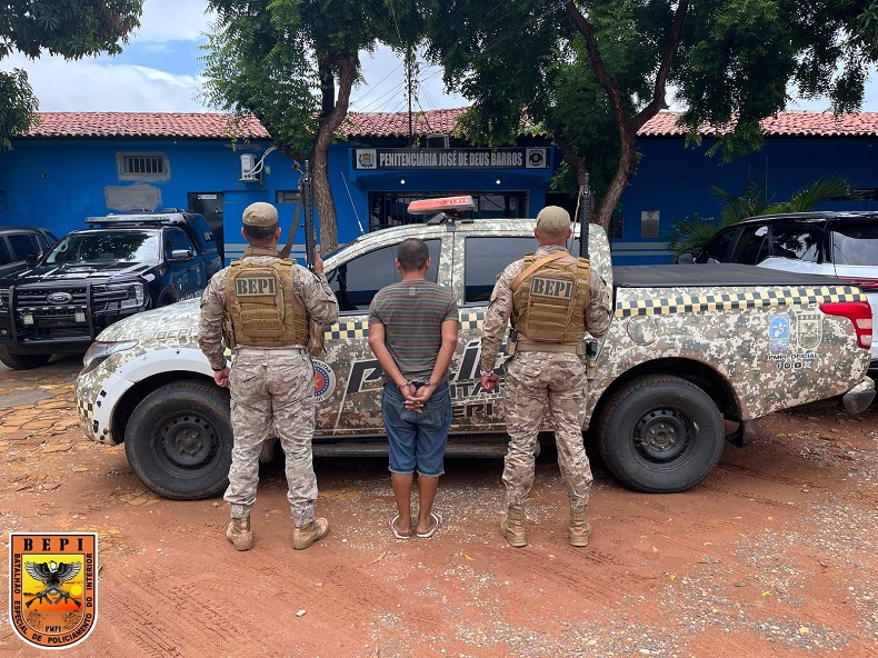 BEPI recaptura em Picos foragido da Penitenciária de Altos