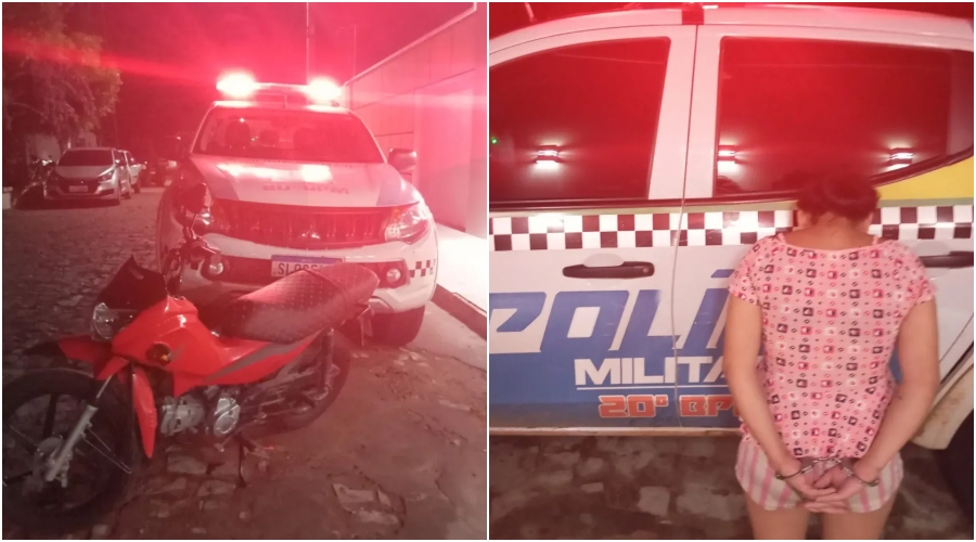 Casal rouba motocicleta em Simões–PI e suspeita é presa após perseguição policial - destaque