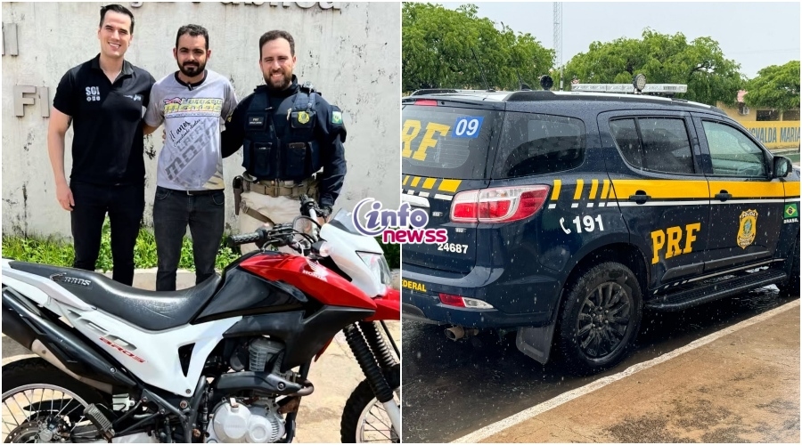 Durante Operação Hircus na região de Picos, PRF recupera moto roubada em 2017 e devolve ao dono - destaque