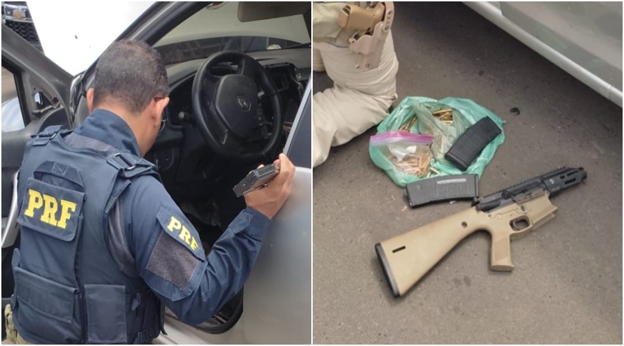 PRF apreende fuzil e munições em veículo abordado na BR-343 em Teresina - destaque