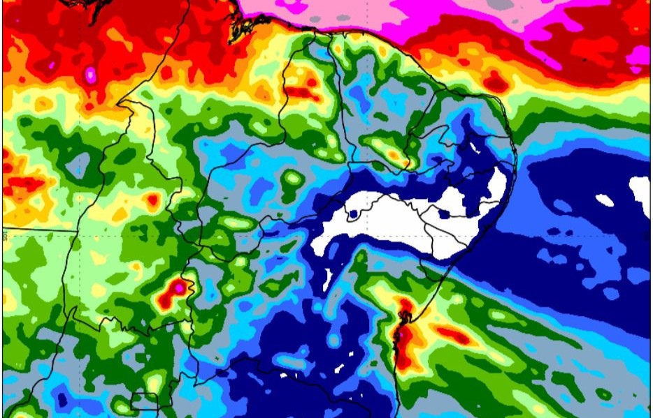 Piauí terá chuvas entre 50 e 100 mm até o fim de abril