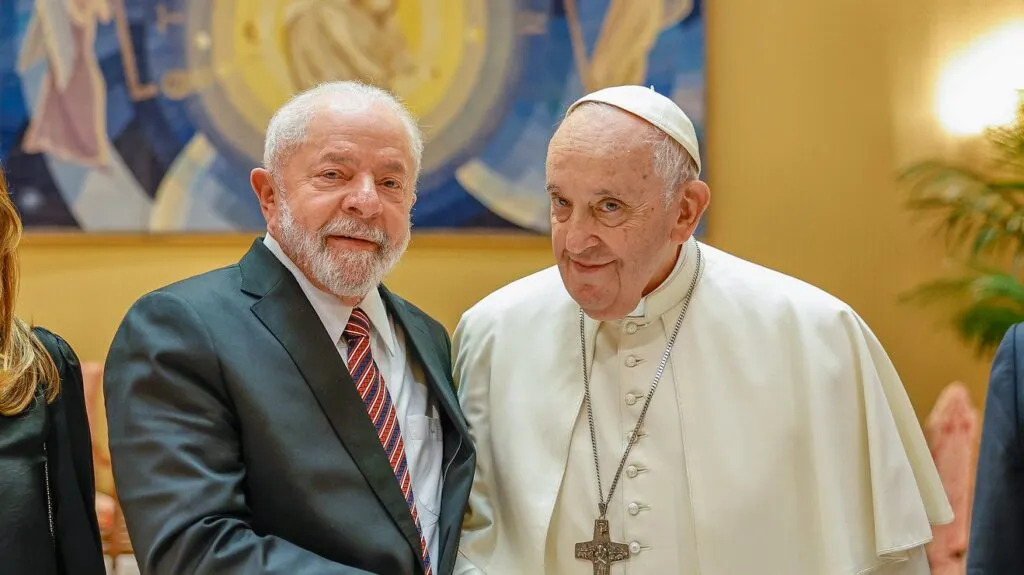 Presidente Luiz Inácio Lula da Silva e Papa Francisco Último encontro de Lula com o Papa Francisco em junho 2023. Foto: Ricardo Stuckert/PR