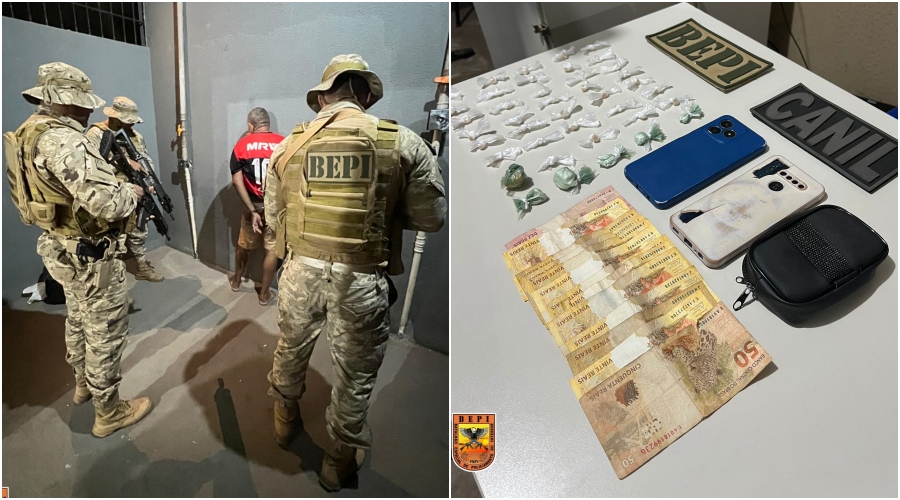 BEPI prende homem foragido com crack e cocaína no bairro Junco em Picos