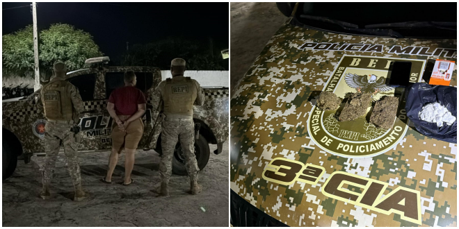 PMPI intercepta passageira com drogas em ônibus em Vila Nova do Piauí