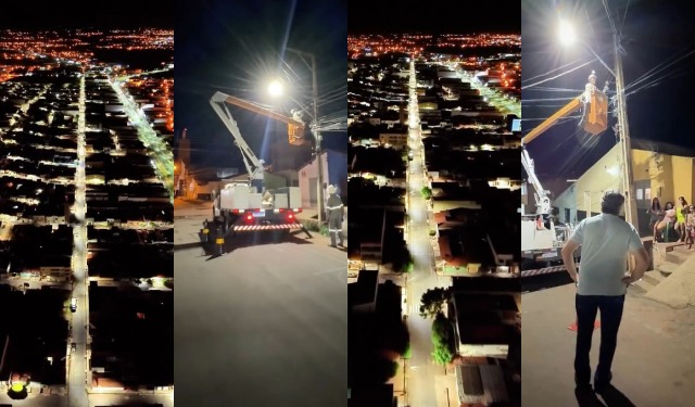 Bairro São José tem iluminação pública 100% modernizada com luminárias de LED em Picos