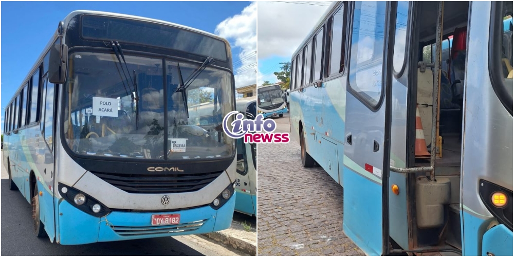 Homem furta ônibus em Marcolândia enquanto motorista tomava café e é preso pela PM em Araripina
