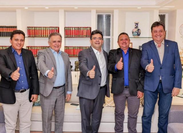 Prefeito Miguel Rodrigues com Rafael Fonteles