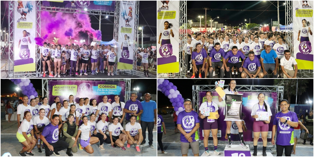 Jaicós realiza corrida “Mulheres em Movimento” em alusão ao Agosto Lilás e mobiliza comunidade na luta contra a violência